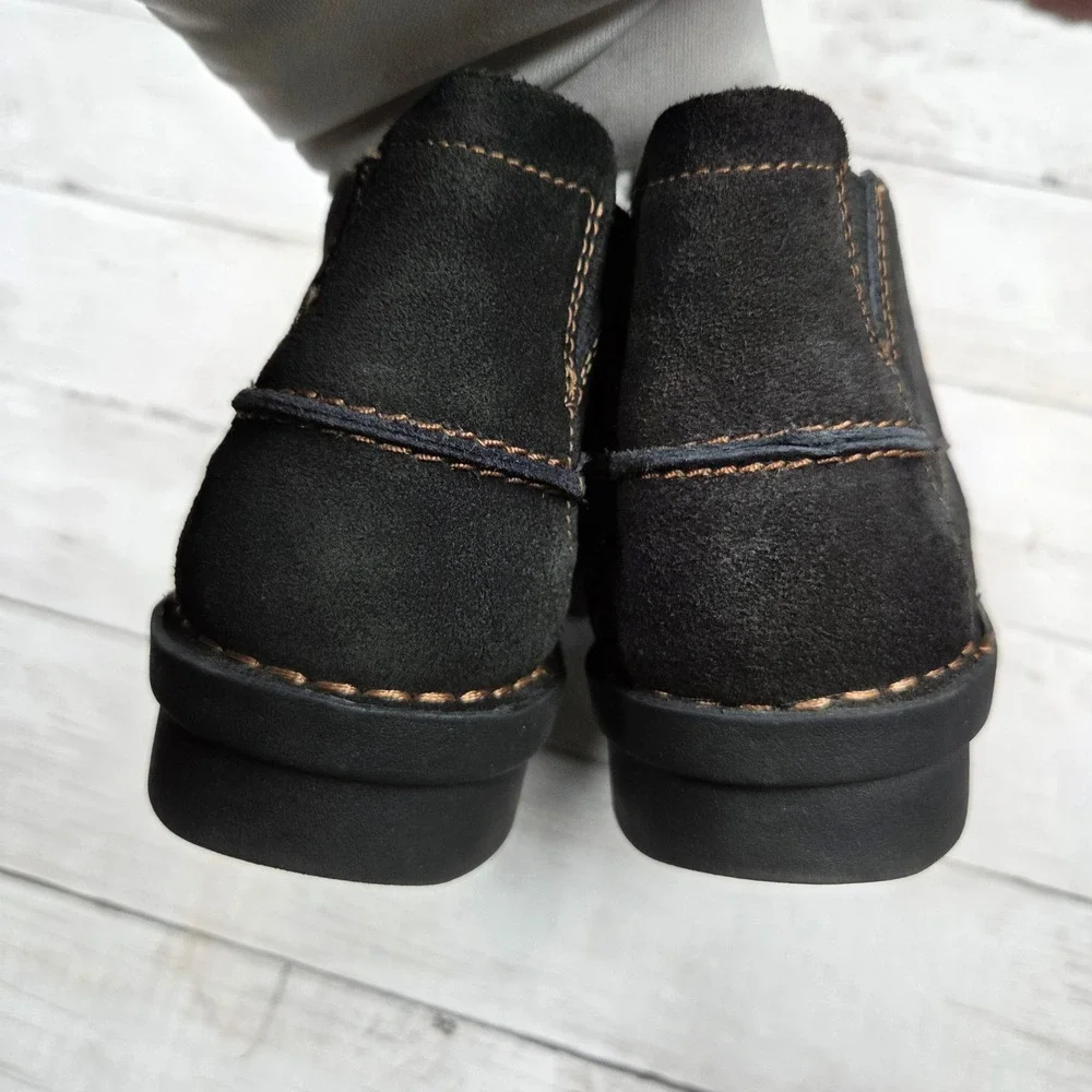 Clarks Chukka Boot Women‎ 6.5 Black Bendables 62998 Suede Lace Up Moc Toe Wedge